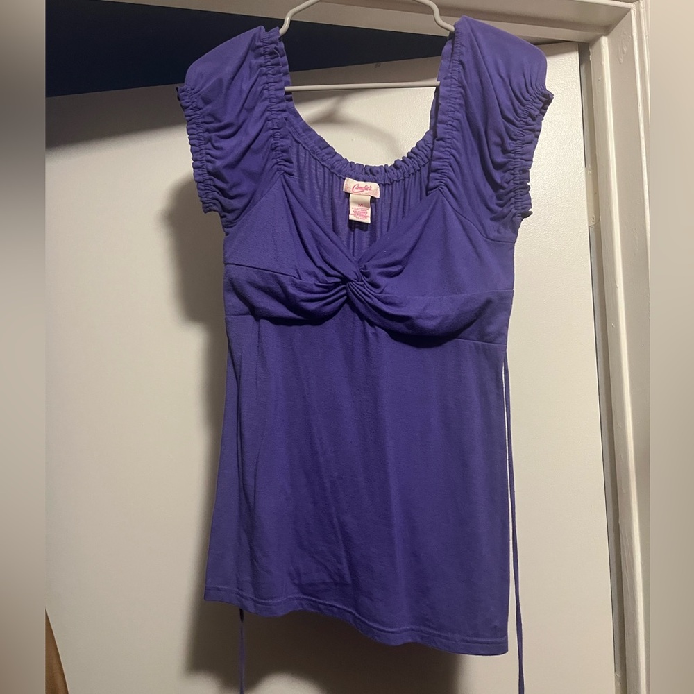 Candie’s Short Sleeve Peasant Blouse